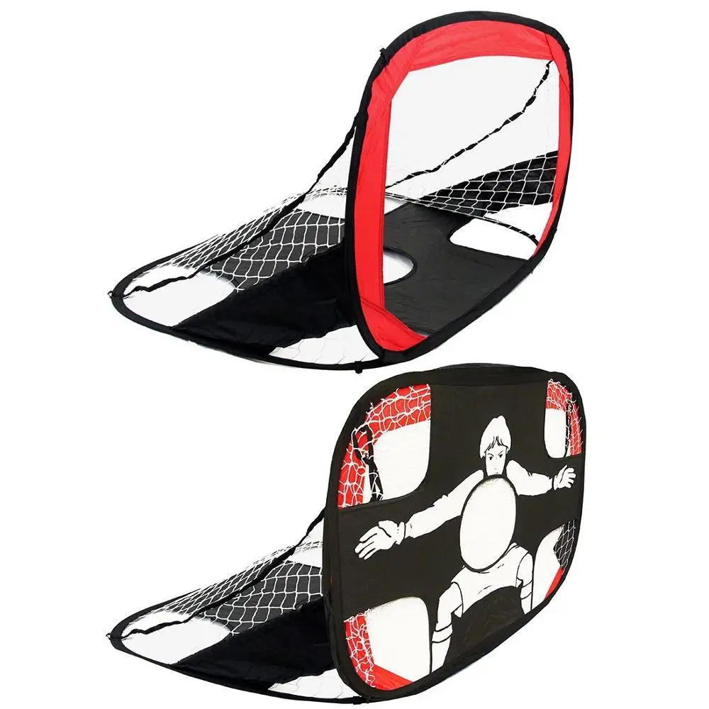 

Double-purpose multifunctional folding football goal with bullseye and quick-opening bounce gantry children's goal