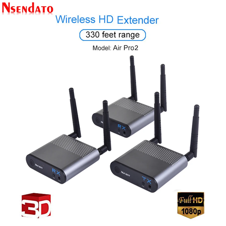 Measy Air Pro 2 100 м/2,4 футов 5,8 ГГц/ГГц беспроводной Wi-Fi HD Аудио Видео удлинитель передатчик приемник комплект с ИК-сигналом