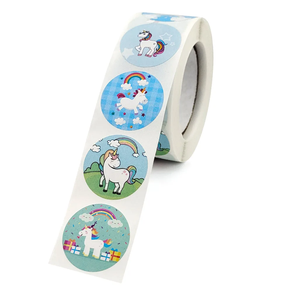 Стикер в виде единорога 1 дюйм милая наклейка стиле ретро украшение школьные