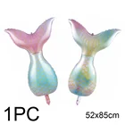 Воздушный шар из алюминиевой фольги с гелием в виде хвоста русалки для украшения дня рождения, Детские воздушные шары с тематикой океана для украшения вечеринки