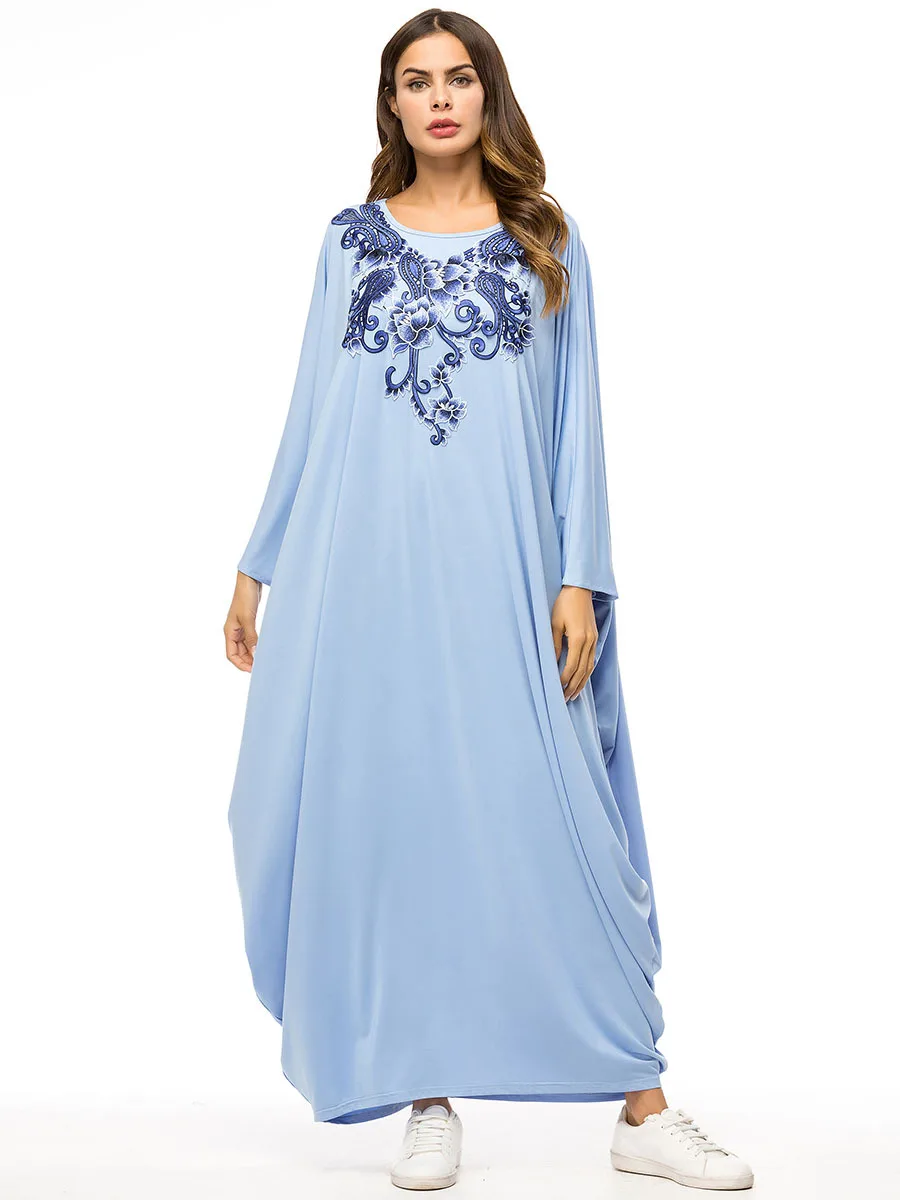 Дубай Кафтан платья абайя мусульманские женские элегантные полосы печати