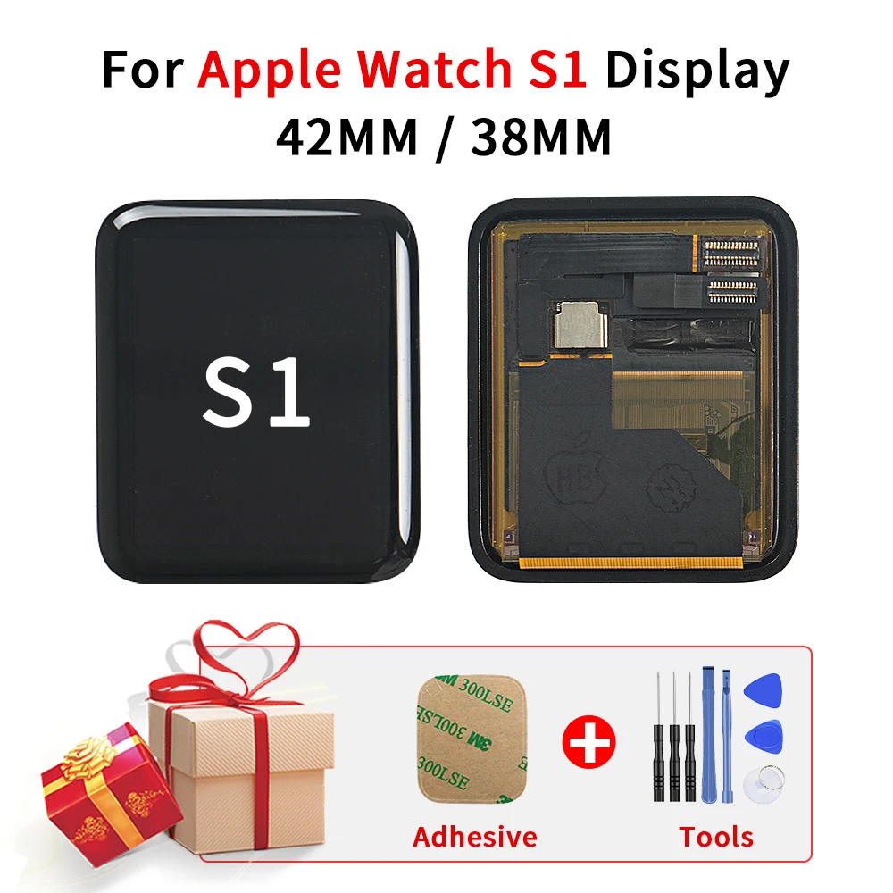 Sinbeda Замена для Apple Watch 1st Gen Series 1 38 мм 42 мм ЖК-дисплей сенсорный экран дигитайзер+ клей+ инструмент в сборе