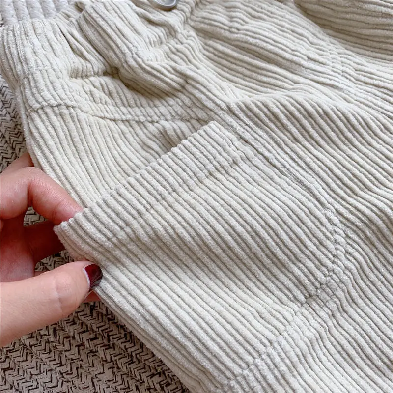 

2021 Children's Pants Autumn Winter Clothes Plus Velvet Corduroy Girls Loose Casual Pants Korean Boys Girls Fashion Trousers