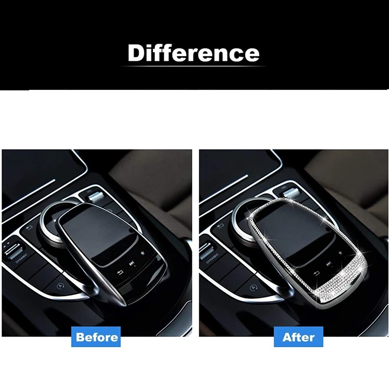 Яркий кристаллический интерьерный чехол-эмблема для Mercedes Benz E300L C200L C180L E C Class GLC W205