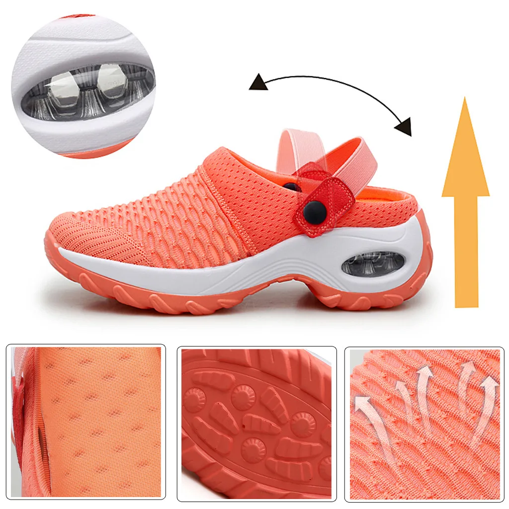 Сандалии туфли на платформе и каблуке светильник из сетчатого материала