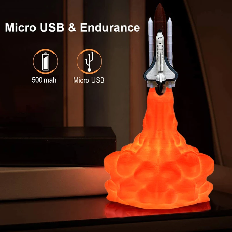 DIY реактивный Запуск печати огня дышащий Дракон ночные светильники 3D печать