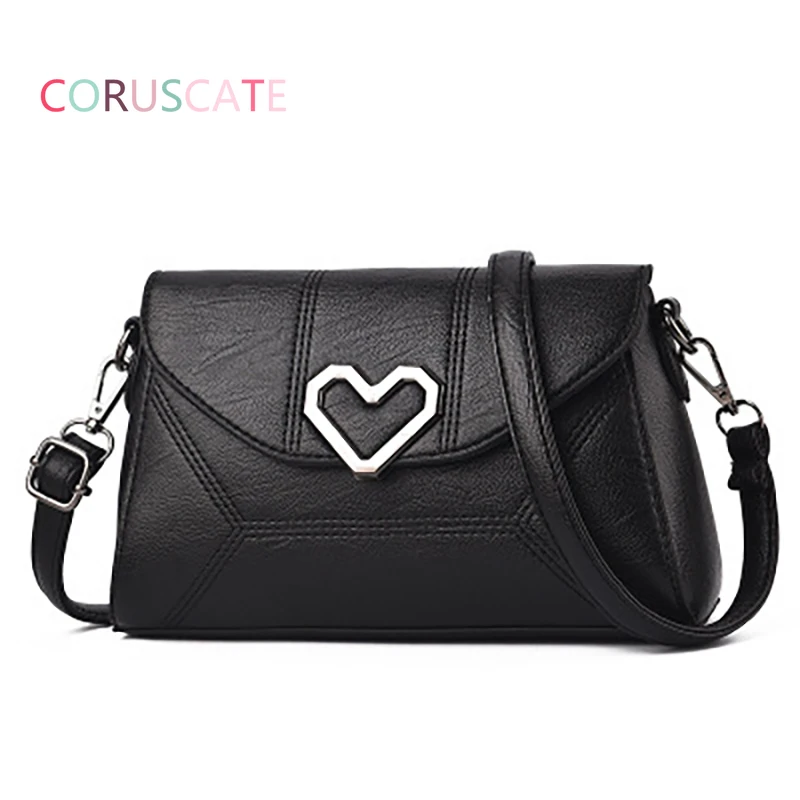 

Korean Style Handbag Fashion PU Leather Women's Messenger Bag Solid Color High Quality Soft Female Single Shoulder Underarm Bag