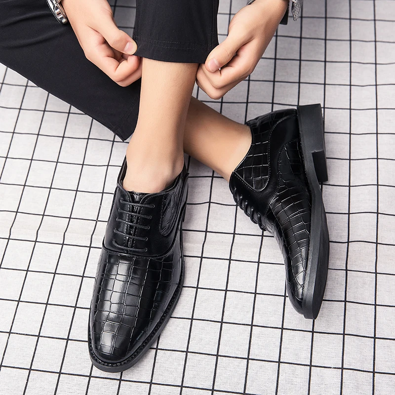 

Men oxfords dress Shoes Casual Sneakers Male Fashion Footwear black Soft wedding Party Men Chaussure Homme Shoes big size 48