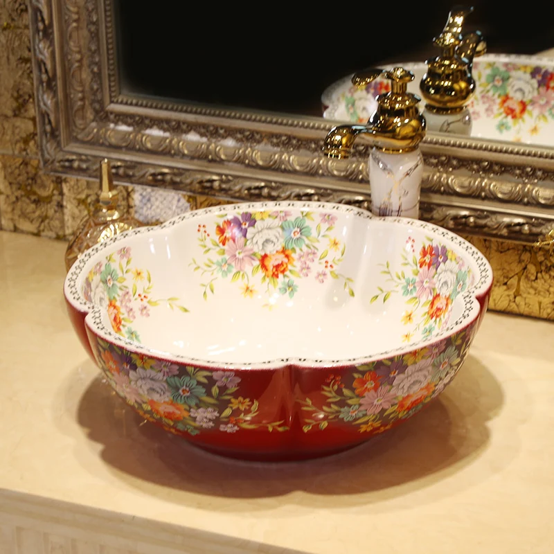 Домашний керамический умывальник в европейском стиле высокое качество домашний