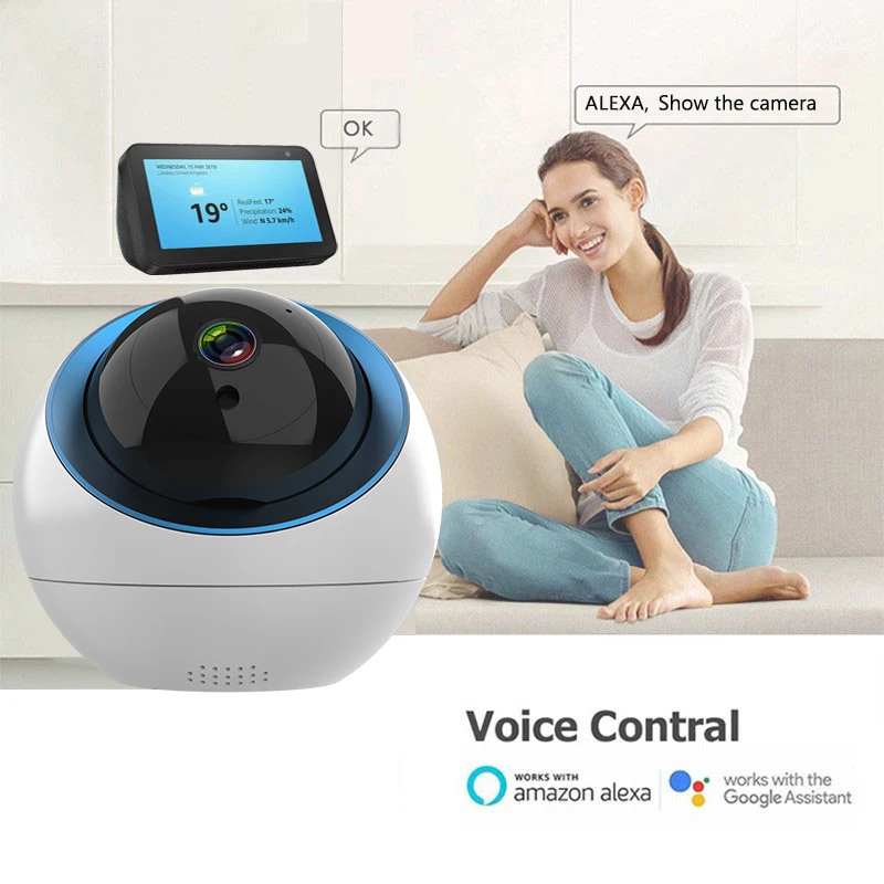 IP-камера Tuya Smart Life 1080P 2 МП беспроводная Wi-Fi голосовой помощник Alexa - купить по