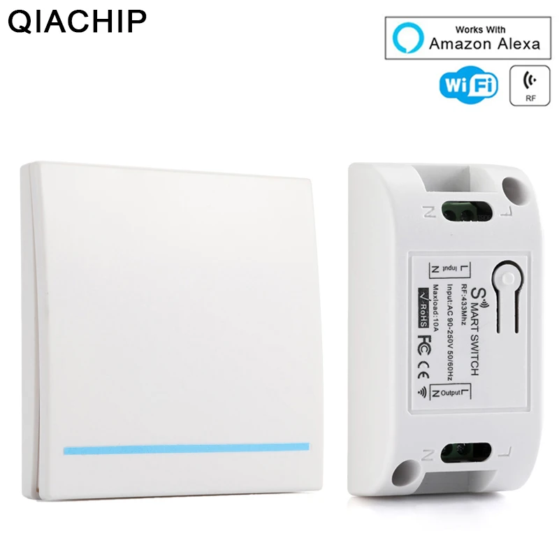 Беспроводной пульт дистанционного управления QIACHIP 433 МГц 110 В 220 Wi Fi светильник