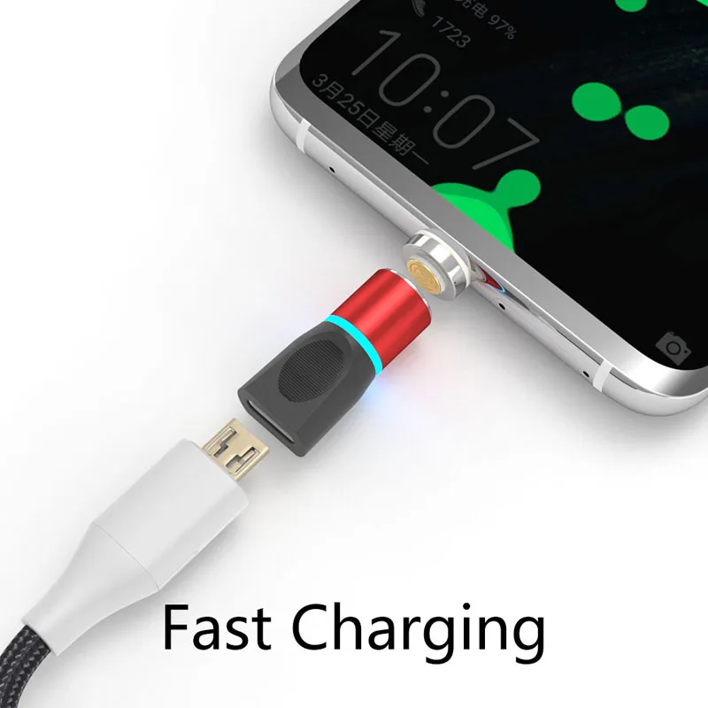 Магнитный адаптер Micro USB для быстрой зарядки Android Samsung S10 Xiaomi 10 Redmi Honor V20 LG Type c
