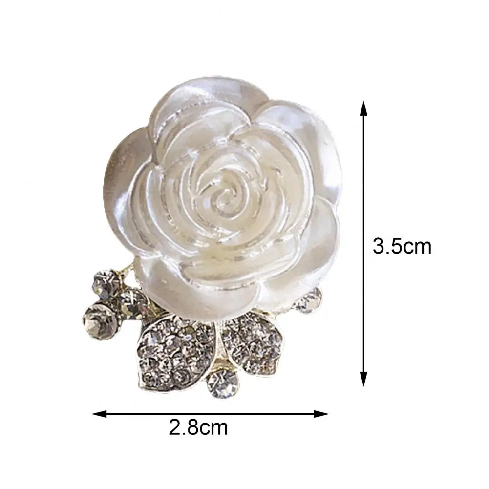 

55% HTO Car Aromatherapy Clip Rose Shape Inlay Plastic Auto Air Conditioning Vent Perfume Clip for Car