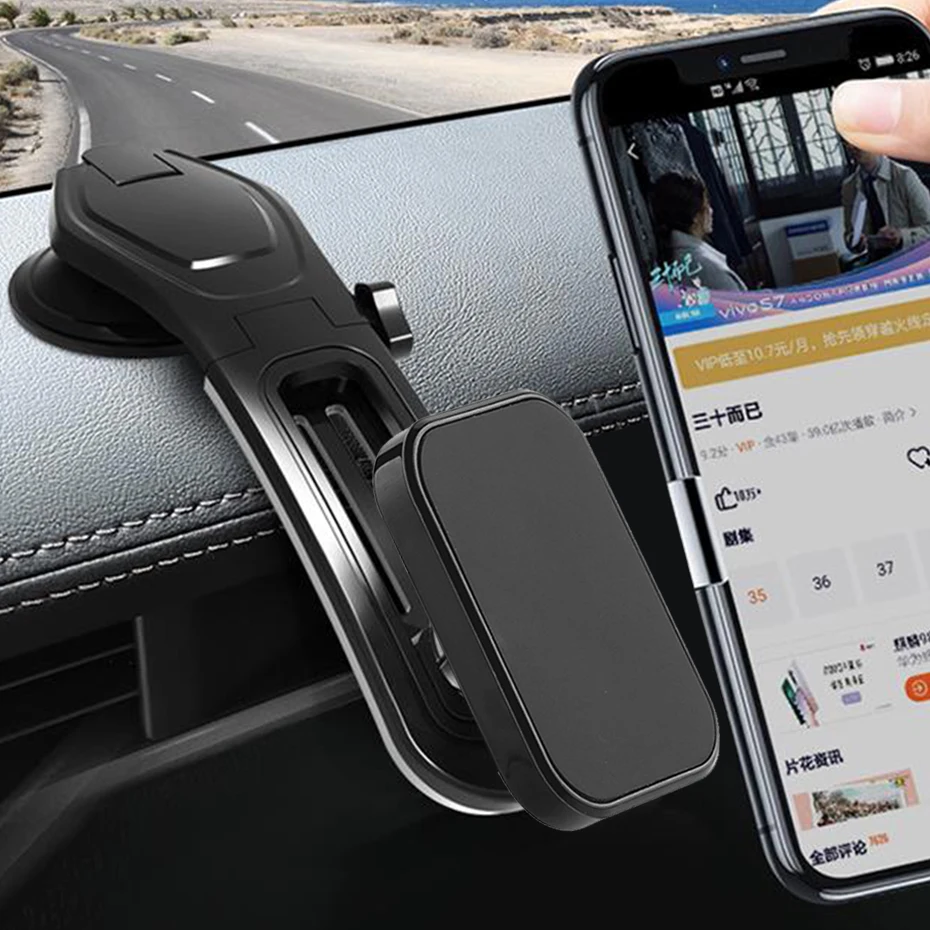 360 rotatable magnetic car phone holder car holder stand magnet dashboard car phone holder gps mobile cell mount support free global shipping