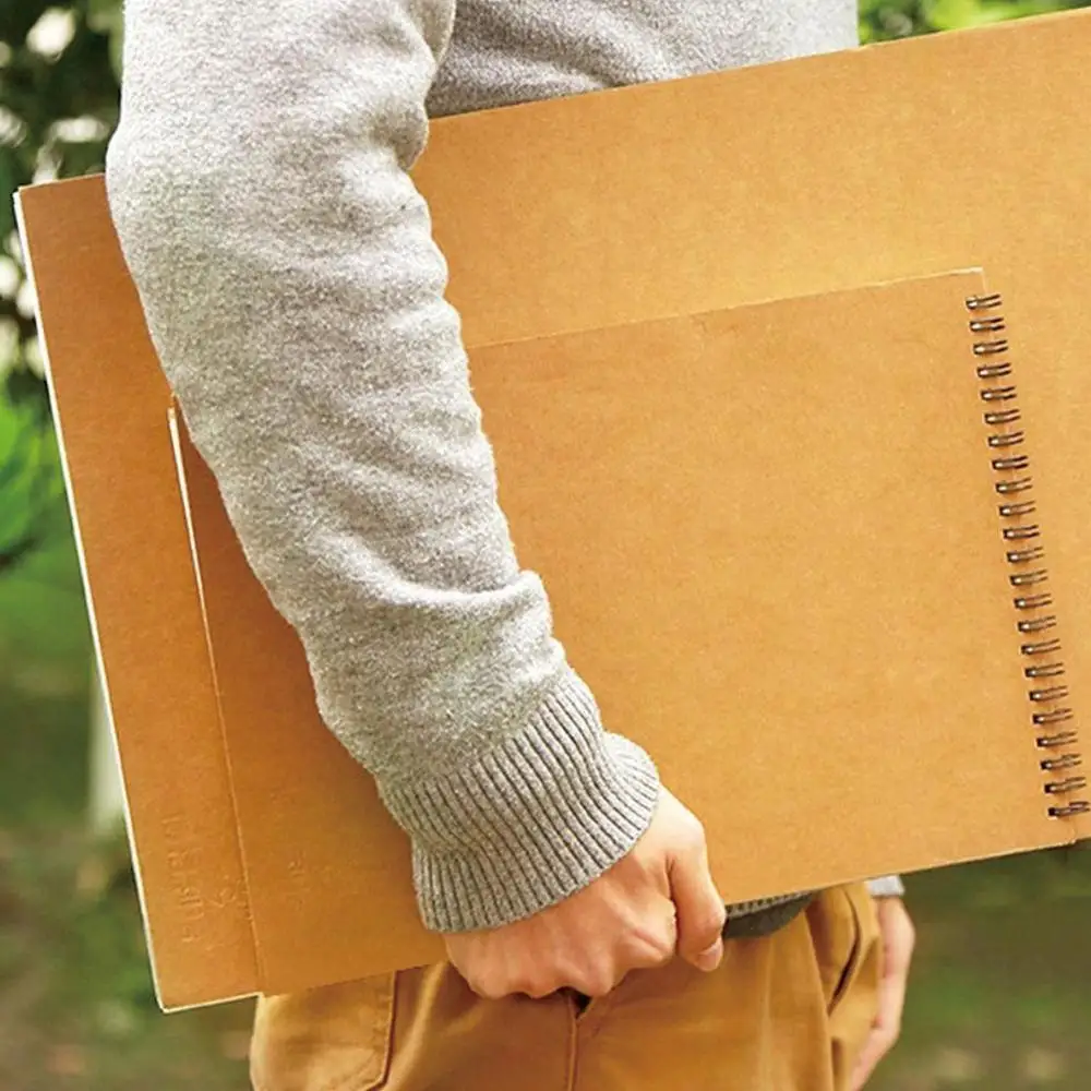 

Retro Coil Sketchbook Kraft Paper Notebook Sketch Painting Diary Book Sketch Note Student Memo Pad Journal Pad Y0O2