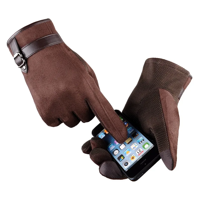 

Luxurious fingerless hand Gloves women Men Winter PU Driving Men's Genuine Leather Gloves Warm Mittens lovers Gloves motocycle