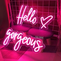 personalized custom led neon sign hello gorgeous suitable for bar nlightclub beach shop party separable neon light