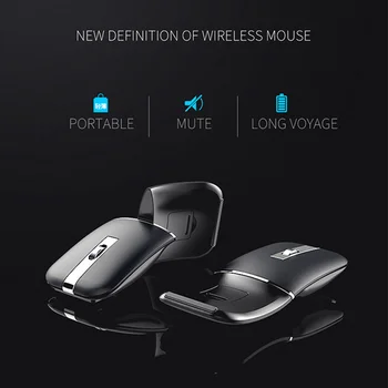 Ultra-thin Rotatable Wireless Mouse Rechargeable Bluetooth Silent Ergonomic Computer For Mac Tablet Macbook Laptop Gaming Office 2