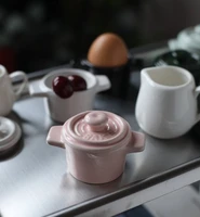 cute mini ceramic baking bowl shape egg holder with cover sauce bowl handmade kitchen tool egg tray eco friendly egg cup zb191
