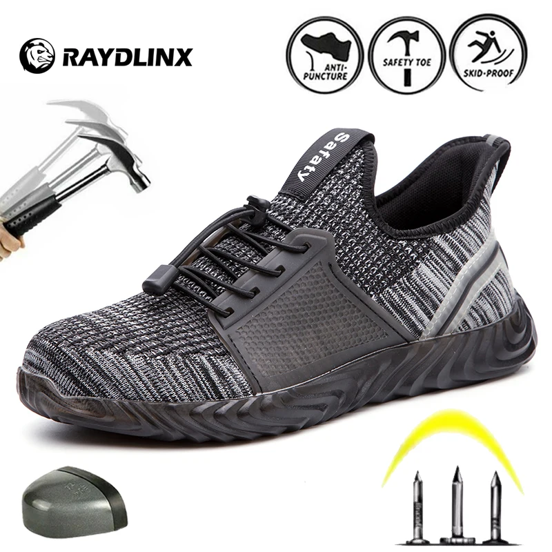 

RAYDLINX Steel Toe Air Permeable Smash Proof Rubber Protective Summer Safety Shoes