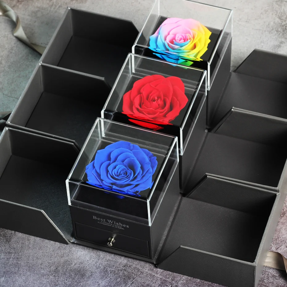 Роза ювелирные изделия космической тематики коробка Розы Подарочная свежая