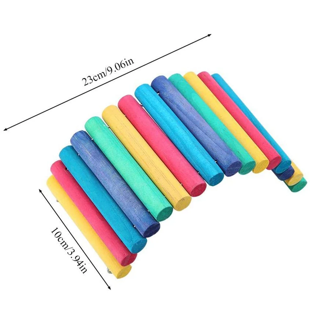 Хомяк лазание лестницы игрушки маленький питомец DIY гибкий деревянный арочный