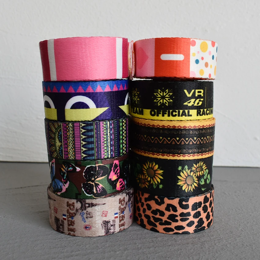 Retailing 1Yards Width 25mm Webbing 12 Colors Printed Ribbon Luggage Belt Strap Rope Dog Pet Collar Leash Harness | Дом и сад