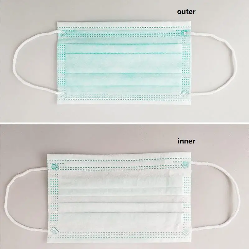 

10/100pcs Disposable Mask 3 Layers Earloops Masks Breathing Face Mouth Masks Non-woven Green Adult Face Mask Quick Delivery Mask