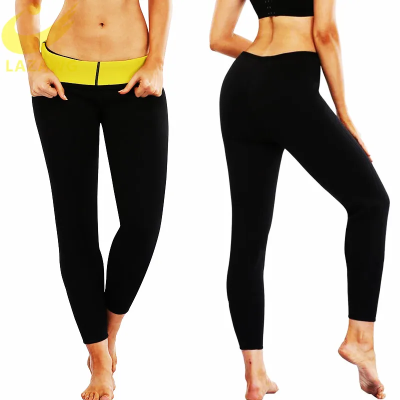 

LAZAWG Women Sauna Weight Loss Sweat Control Pant Slimming Neoprene Hot Leggings Slim Fitness Workout Hot Thermo Sweat Leggings