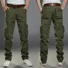 Брюки-карго мужские армейские, Стрейчевые брюки в стиле милитари, эластичные штаны из хлопка, с множеством карманов, в стиле ретро, размеры 28- 38 40