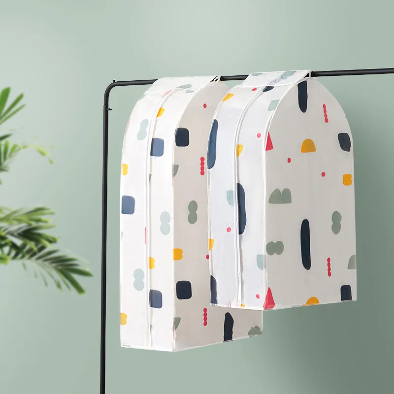 

Thickened 3D Hanging Clothes Bag Wardrobe Coat Bags Clothing Dust PEVA Washable Covers Suit Storage Bag Clothes Hanging Bag
