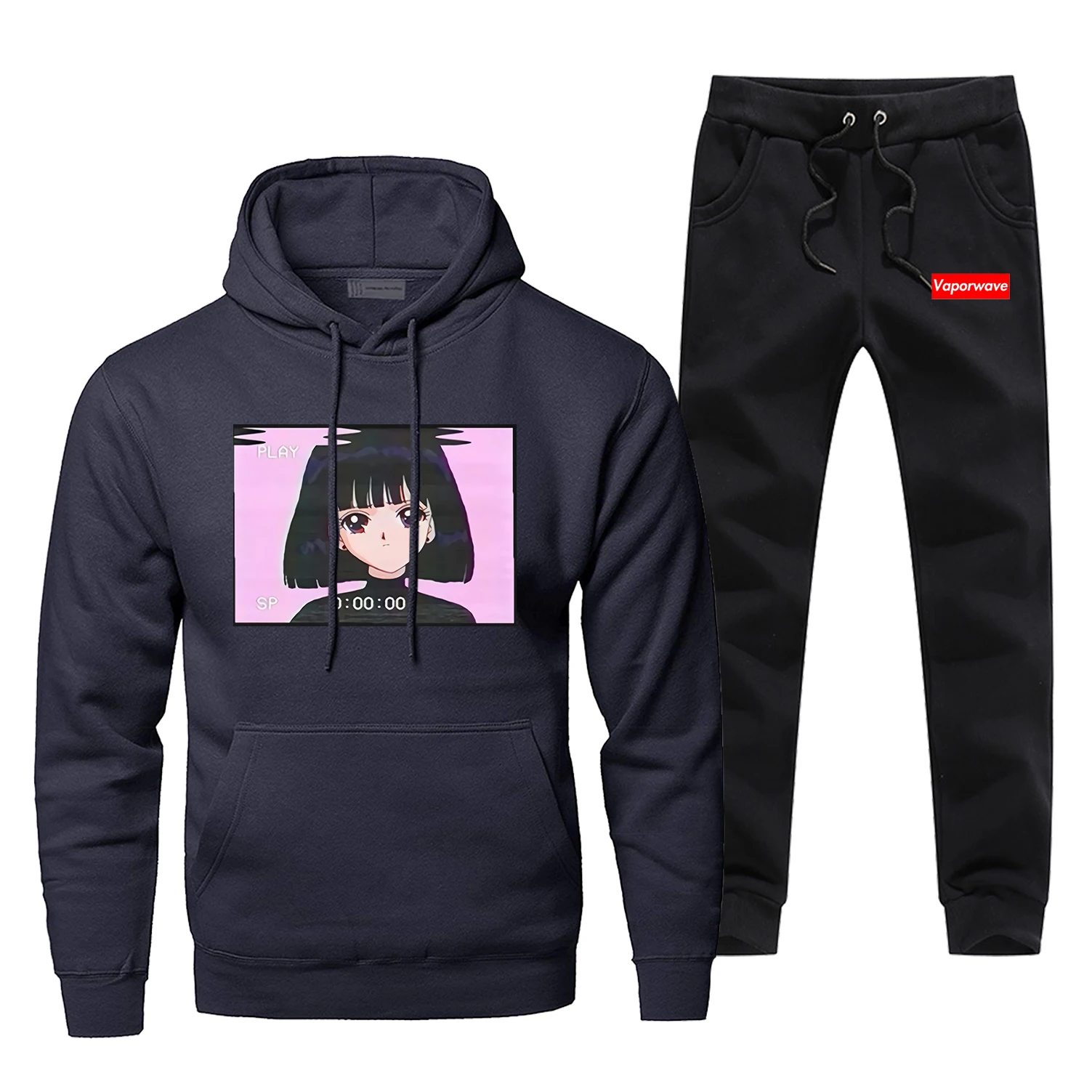 

Classic Japanese Anime Sailor Moon Hoodies Pants 2pcs Sets Men Japan Hip Hop Streetwear Mens Casual Fleece Sportswear Sweatpants