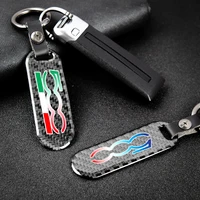 for fiat 500 500x 500l fashion high end carbon fiber material metal keychain automotive goods car accessoriesessories