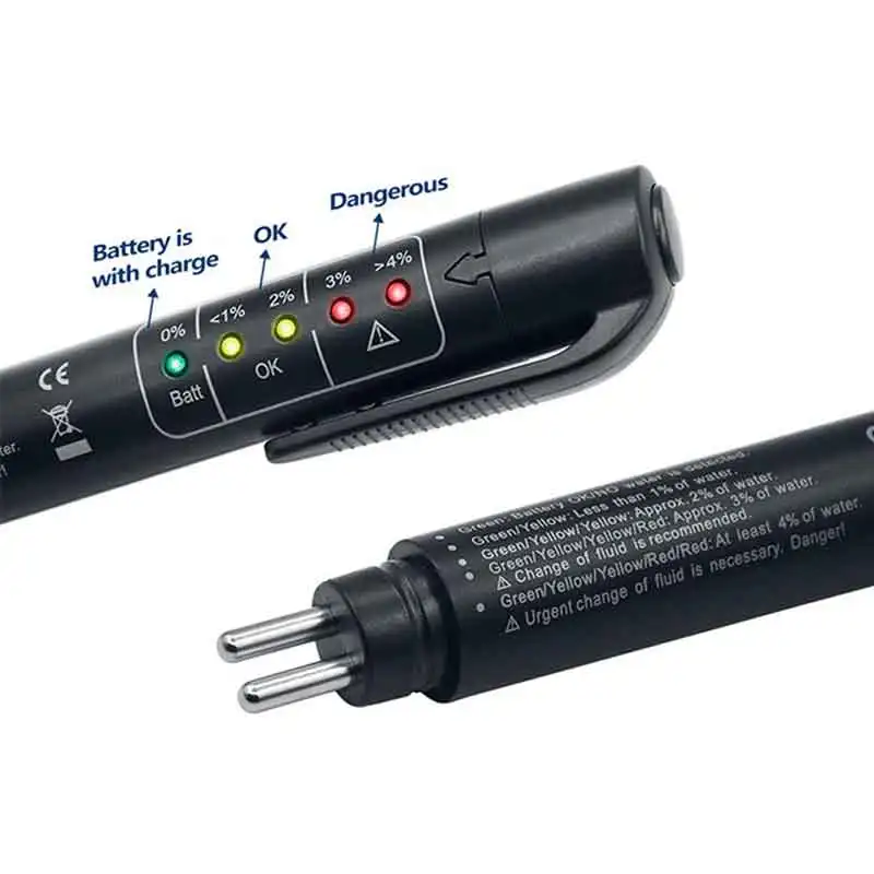 Тестер тормозной жидкости Автомобильный цифровой тестер для DOT3/DOT4 тестирование