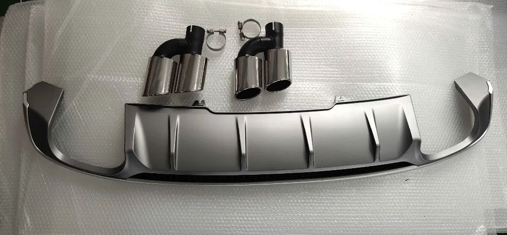 Диффузор A4 губа на задний бампер с выхлопом подходит для Audi S4 Sline 2017 ~ 2019 Стайлинг