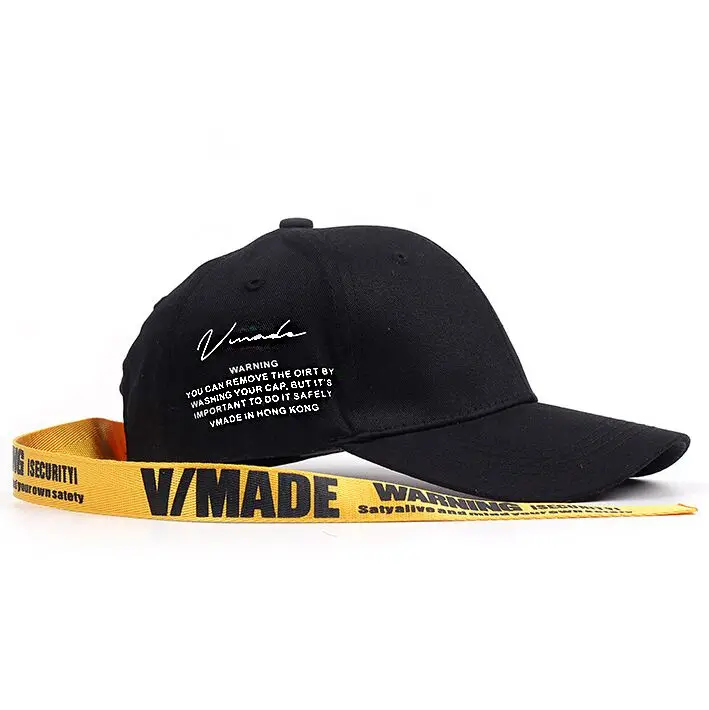 Корейские регулируемые Хлопковые бейсболки с длинным поясом и боковыми буквами