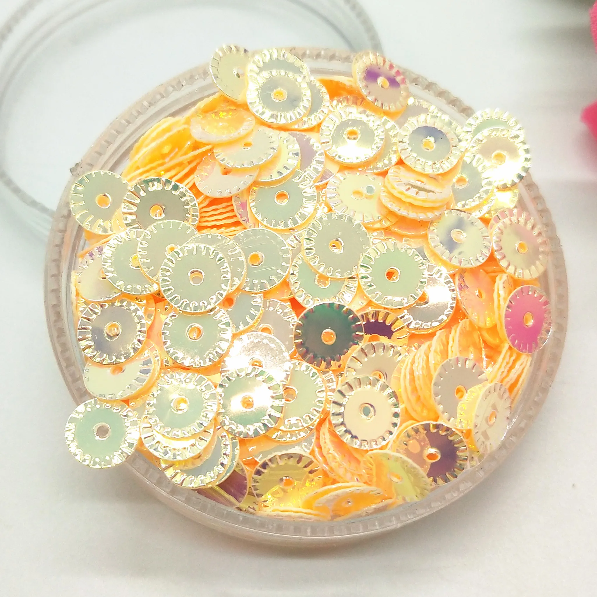3000 шт 6 мм круглые колеса цветок Золотое покрытие свободные блестки шитье ПВХ DIY