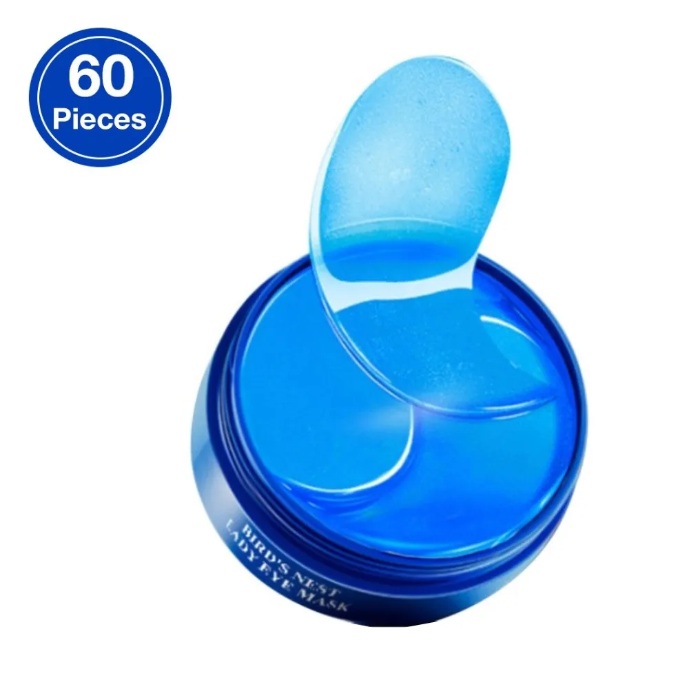 Blue Коллагеновая кристаллическая маска для глаз 60 шт. гелевые патчи для глаз для удаления темных грязей анти возраст глаз мешок против морщин нестареющий глаз уход - Цвет: Blue