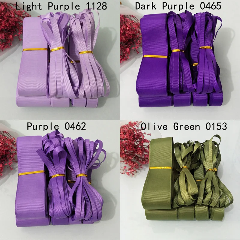 Однотонные ленты из 100% полиэстера 10 размеров (9 метров) 6 мм 9 15 19 25 38 50 ширина|plain