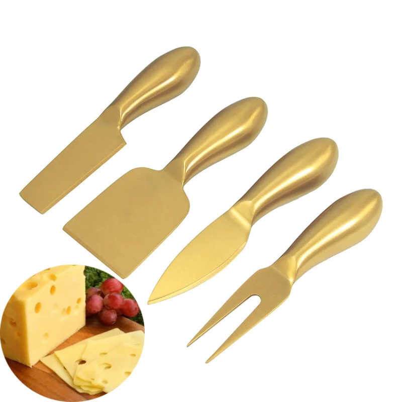 

4pcst Cheese Tool Gold Slicer Cutter Knife Creative Graters Kitchen Tools Cake Spatula Butter cheese set