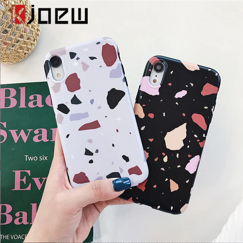 Чехол для телефона KJOEW с геометрическим мрамором iphone X XR XS MAX 6S 6 7 8 Plus забавные