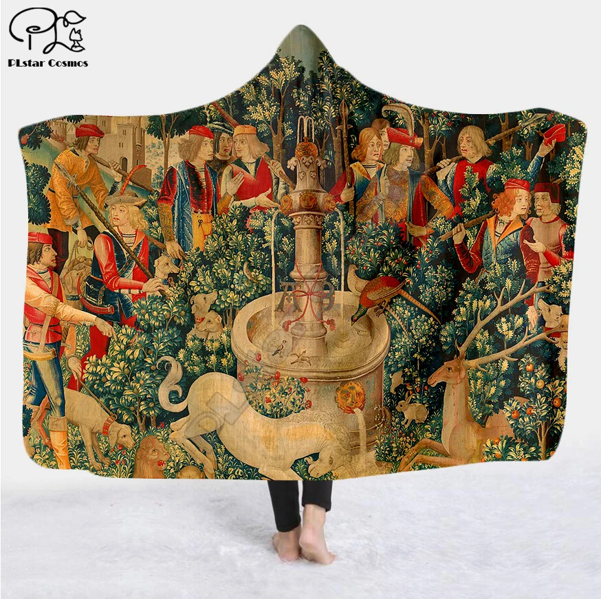 

Anime One Piece Cartoon Paintings Blanket Hooded Blanket 3D full print Wearable Blanket Adults men women Blanket style-1