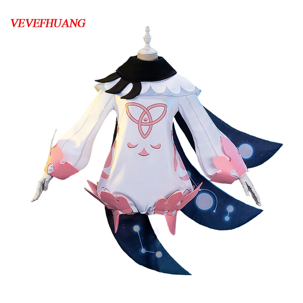 

Kосплей Cosplay Genshin Impact Lolita Jumpsuits Outfit Adult Women Paimon Costume Uniform Party Halloween Full Set
