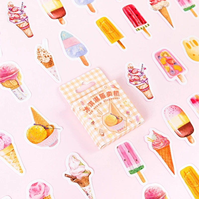 46 шт. наклейки серии мороженого s для ежедневного скрапбукинга бумажные девочек
