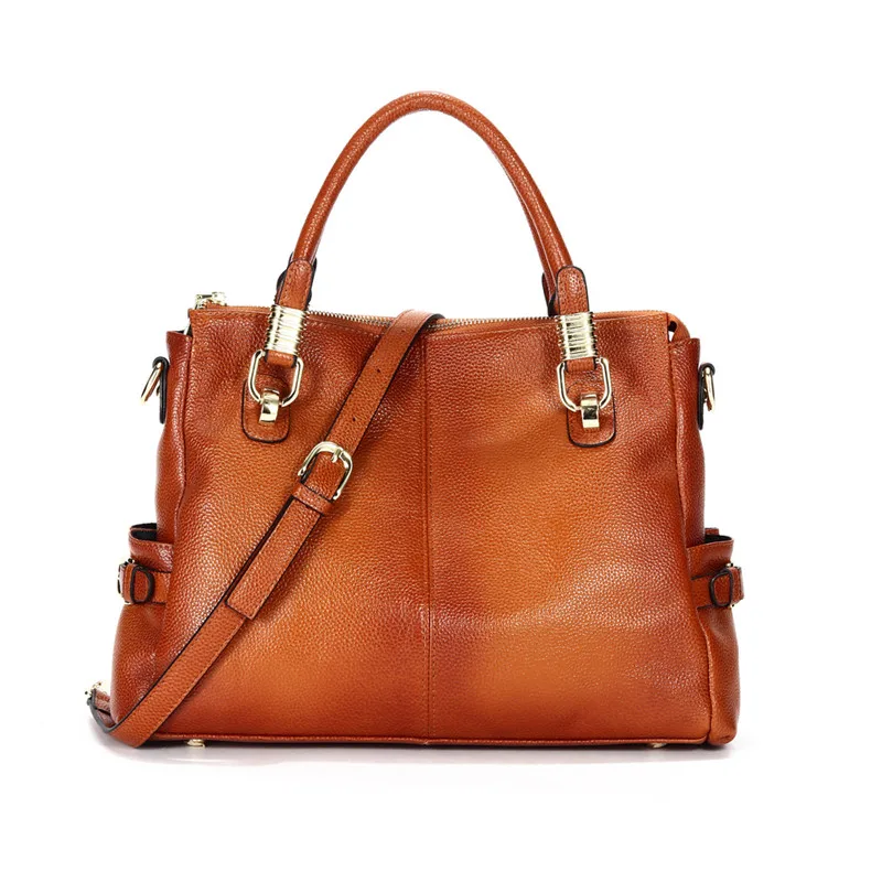 

Nesitu вместительные коричневые женские сумки из натуральной кожи, офисный портфель, женские сумки-мессенджеры на плечо, M7057
