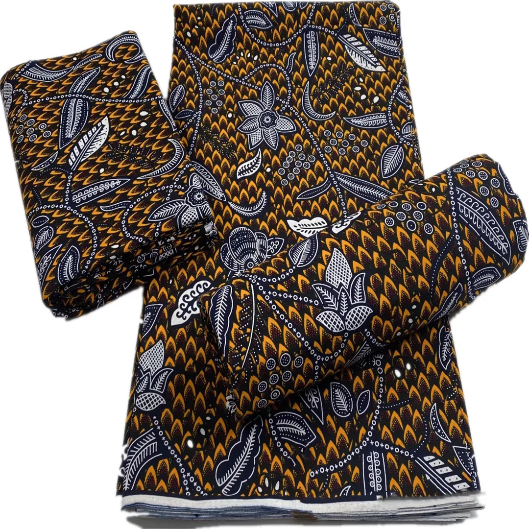 

2021 Newest Design 100% Cotton Soft Veritable Ankara Tissu African Real Wax Fabric Nigeria Wax For Patchwork Sewing Women Dress