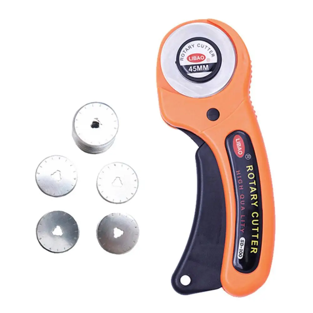 

45mm Rotary Cutter Set Blades Fabric Circular Quilting Cutting Patchwork Leathercraft Sewing Tool Quilter Leather Cutter
