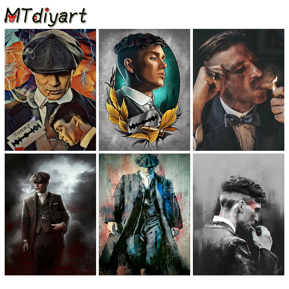 

Diamond Painting "Peaky Blinders" Full Drill 5D DIY Set Embroidery Home Wall Sticker Mosaic Portrait Cross Stitch Art Decor Kit