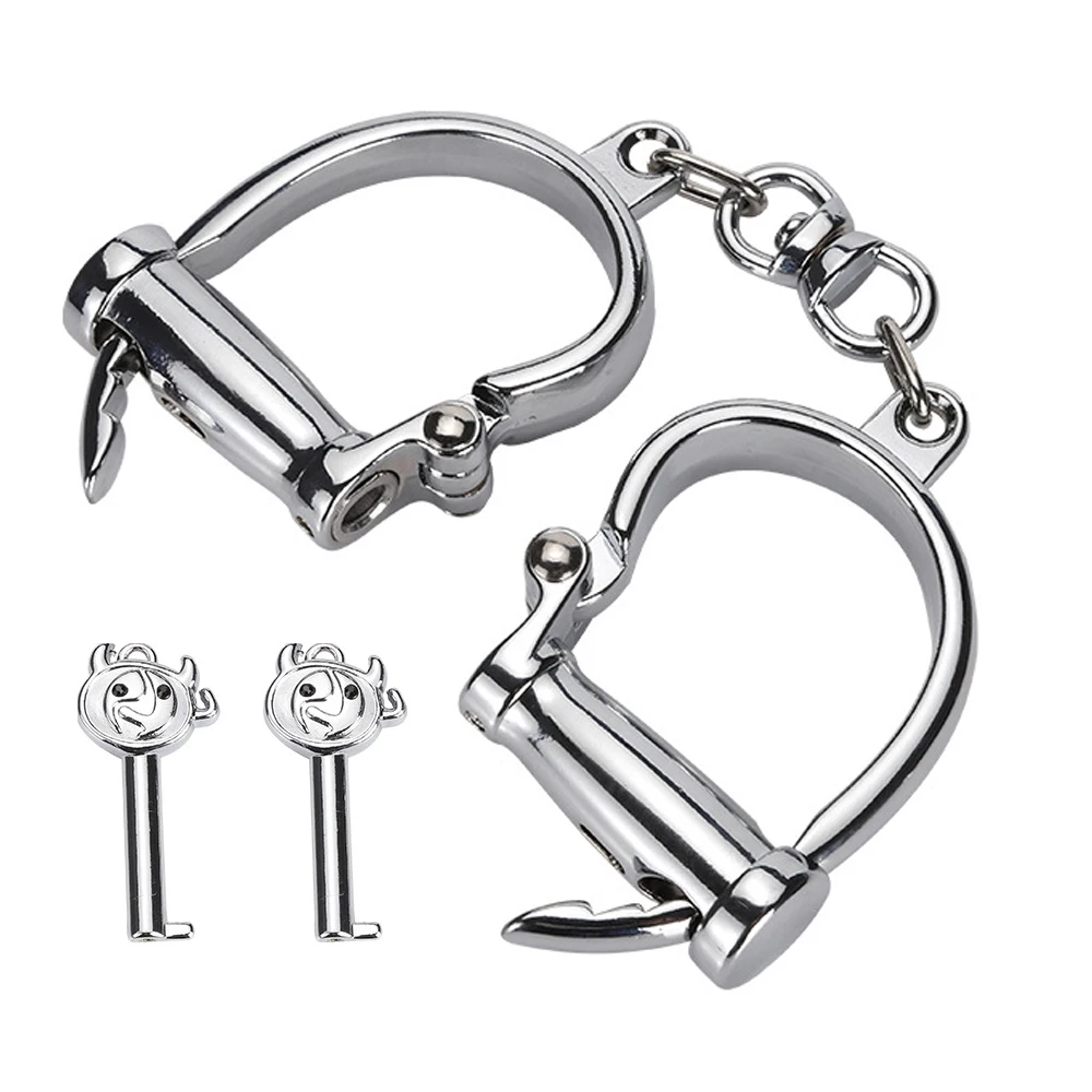 Stainless Steel Handcuffs Horseshoe Ankle Restraints Fetish Slave Metal Wrist Cuffs Couple Bondage Sex Toys For Women | Красота и