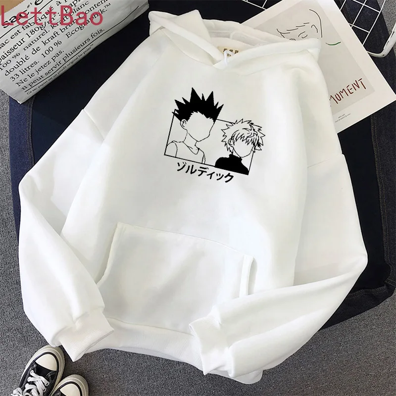 Новинка толстовка Kawaii Hunter X с капюшоном Killua Zoldyck Аниме Манга белые толстовки зимние топы одежда